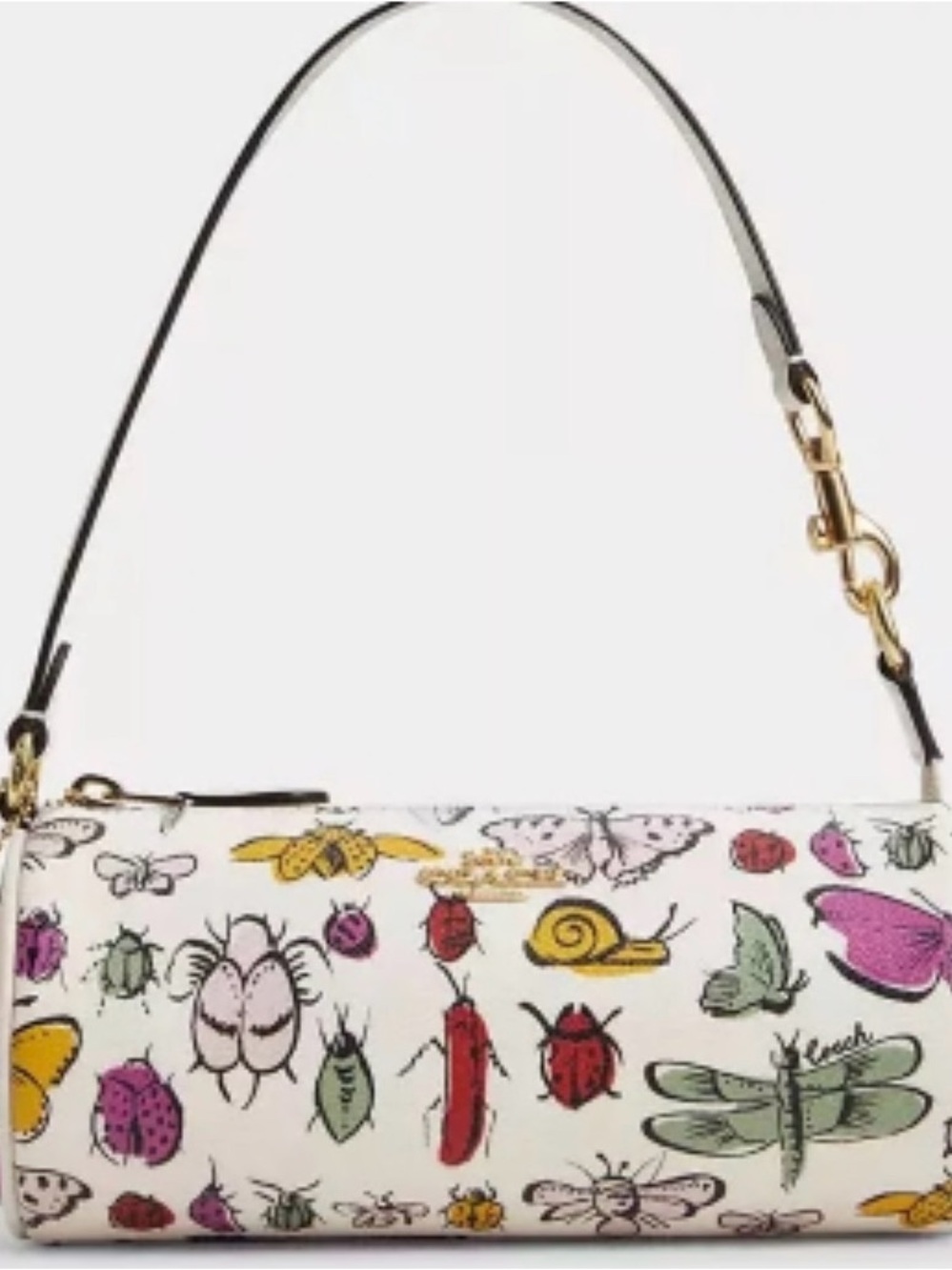 Coach White Multicolor Insect Print Mini Shoulder Bag - Picture 1 of 3